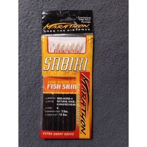 Marathon Sabiki Rigs Size 6 Natural Hage Kawai Red Head High Visibility Fish